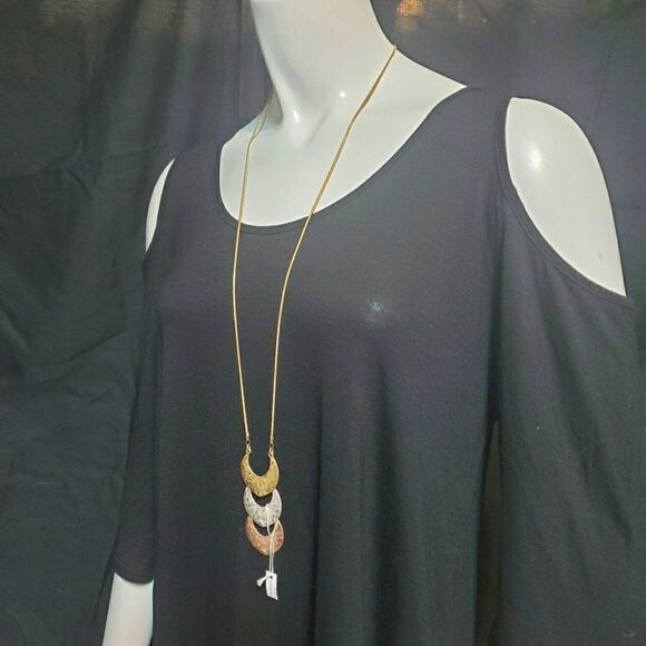 NWT Gold, Silver, & Rose Gold Necklace - Picture 1 of 4